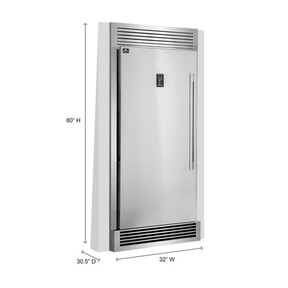 Forno Rizzuto 32-Inch Dual Zone Refrigerator Freezer, 13.8 Cu. Ft., Left-Hand Swing, Stainless Steel with Trim Kit (Model FFFFD1933-32LS)