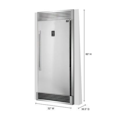 Forno Rizzuto 32 in. Built-In Dual Zone Refrigerator/Freezer, 13.8 cu ft, Right-Hinge, Stainless Steel with Grill Trim (FFFFD1933-32RS)