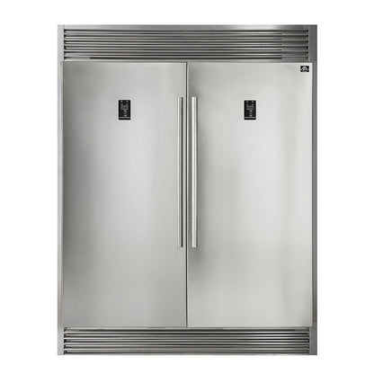 FORNO Appliance Package - 48" Gas Range, Range Hood, 60" Refrigerator, AP-FFSGS6239-48-6
