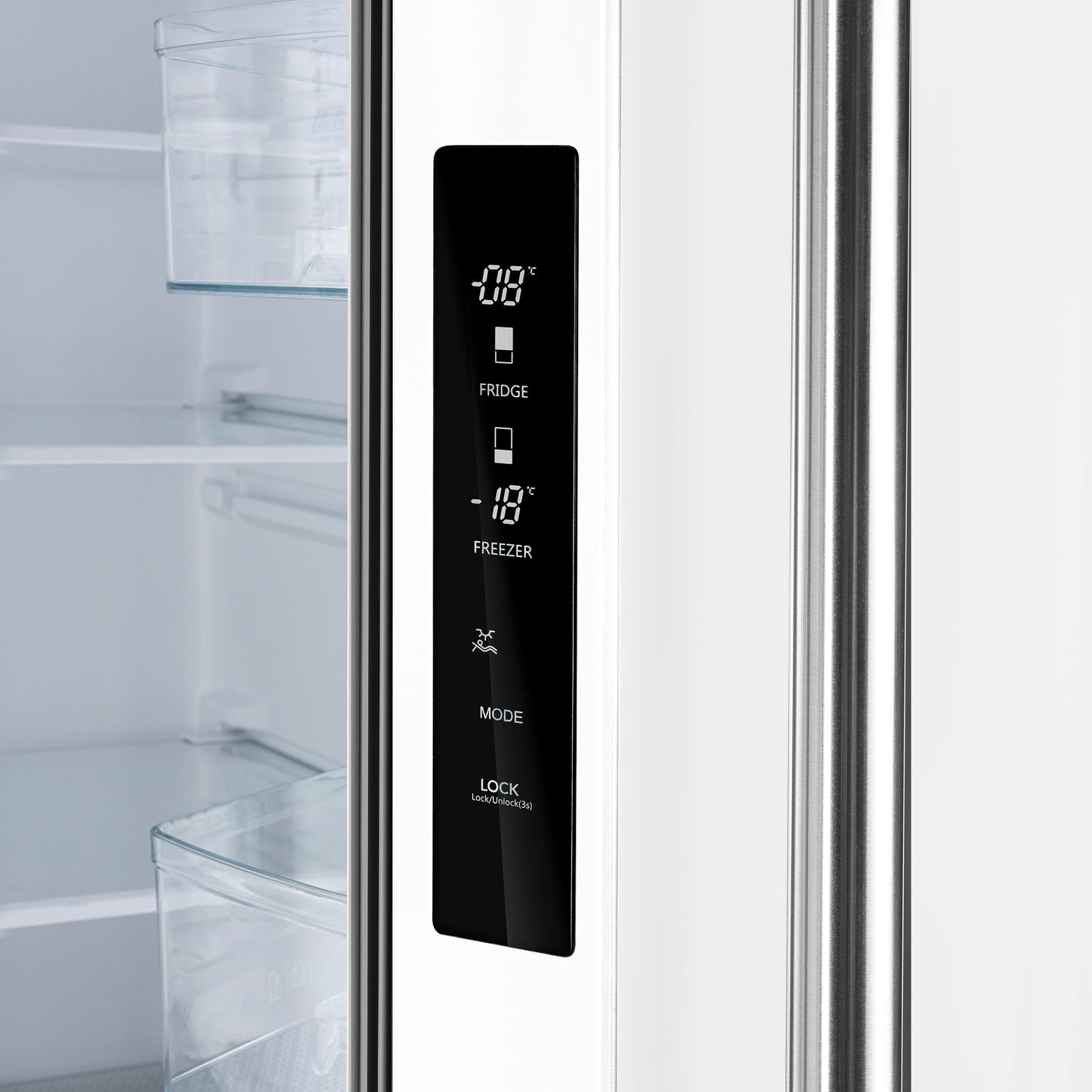 Forno Gallipoli 30-Inch French Door Refrigerator, 17.5 Cu. Ft., White, Ice Maker, Model FFFFD1974-31WHT