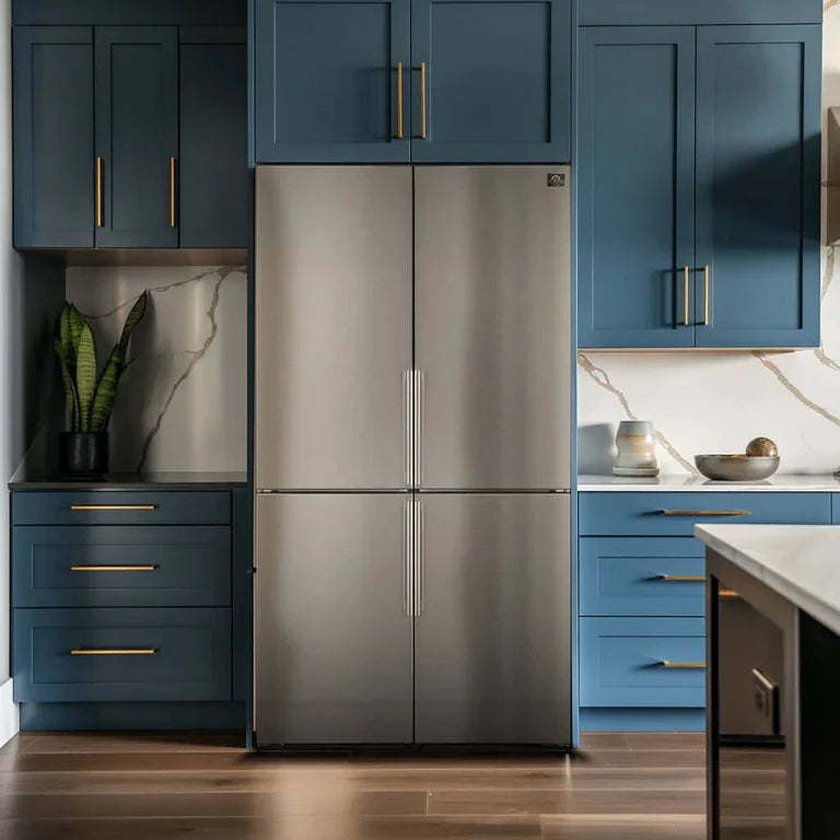 FORNO Appliance Package - 48" Dual Fuel Range, 48" Range Hood, 48" Refrigerator, AP-FFSGS6156-48-10