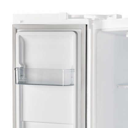 Forno Salerno 33" Bottom Freezer Refrigerator, 15.6 Cu. Ft., White with Stainless Steel Handles (FFRBI1805-33WHT)