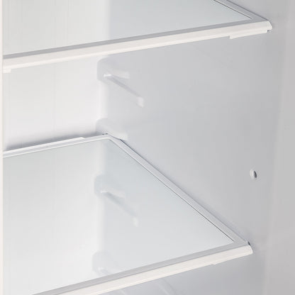 Forno Salerno 33" Bottom Freezer Refrigerator, 15.6 Cu. Ft., White with Stainless Steel Handles (FFRBI1805-33WHT)