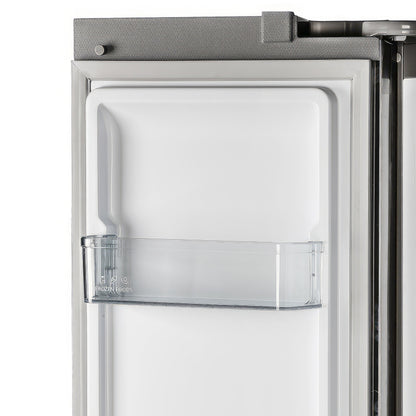 FORNO Salerno 37-Inch Built-In Side-by-Side Refrigerator, 15.6 cu ft, Stainless Steel, with Modern Trim Kit (FFRBI1805-37MG)
