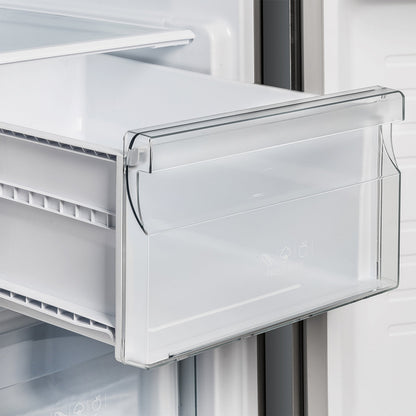 Forno Salerno 37-Inch Side-by-Side Built-In Refrigerator, 15.6 Cu. Ft., Stainless Steel with Grill Trim Kit (Model FFRBI1805-37SG)