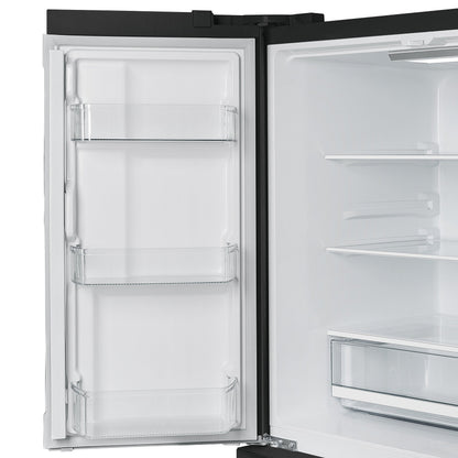 Forno Espresso Moena 36-Inch Counter-Depth French Door Refrigerator, 19.2 Cu. Ft., Black, with Ice Maker and Stainless Steel Handles (FFRBI1820-36BLK)
