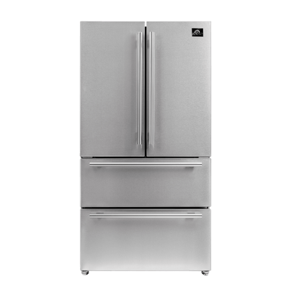 FORNO Appliance Package - 48" Gas Range, 36" Refrigerator, Microwave Drawer, Dishwasher, AP-FFSGS6244-48-25