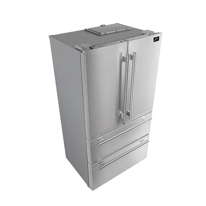 FORNO Appliance Package - 48" Gas Range, Range Hood, 36" Refrigerator, Dishwasher, AP-FFSGS6244-48-17