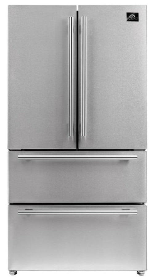 FORNO Appliance Package - 30" Gas Range with Airfryer, Range Hood, 36" Refrigerator, Dishwasher, Microwave Drawer, Wine Cooler, AP-FFSGS6276-30-13