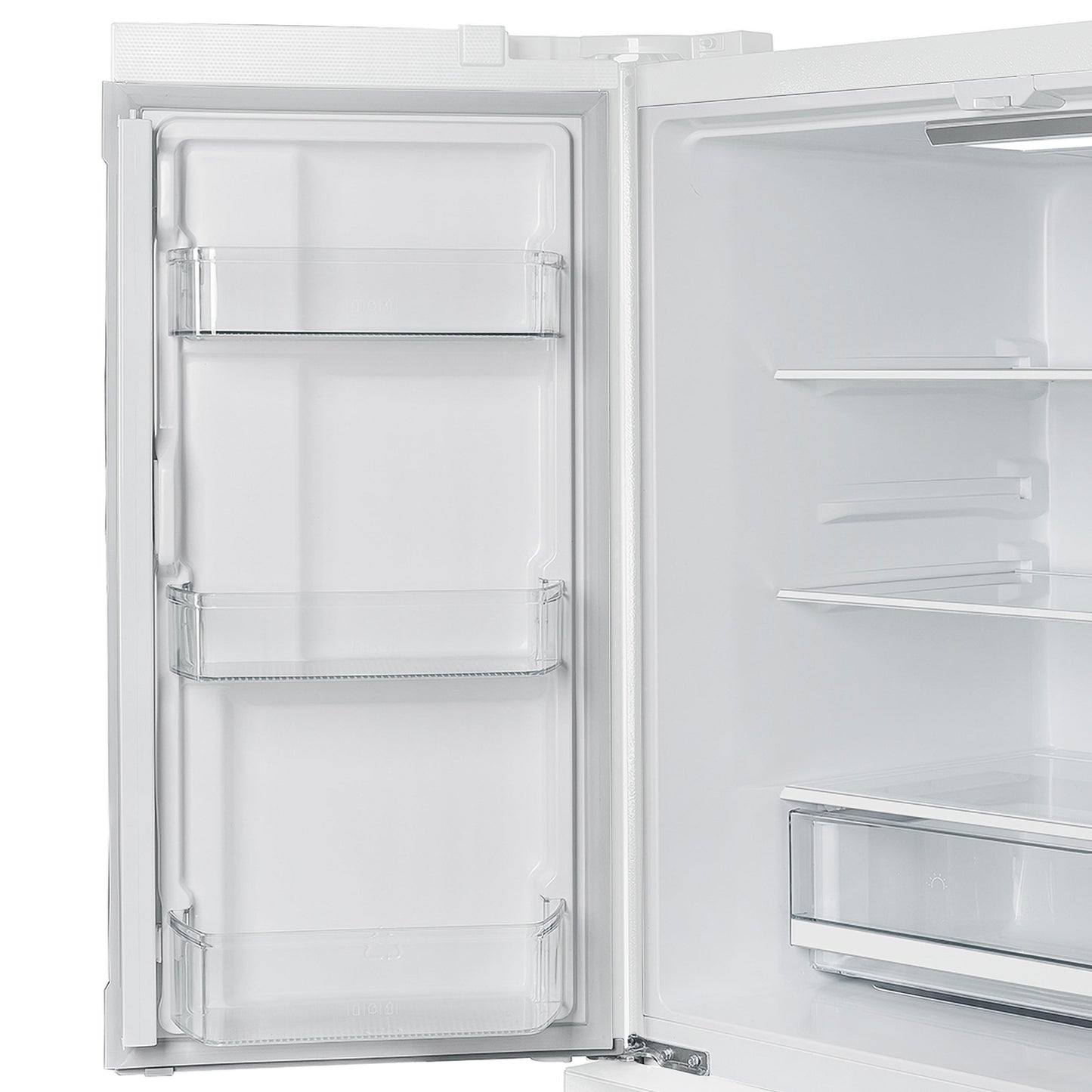 Forno Moena 36-Inch Counter-Depth Refrigerator with Ice Maker, 19.2 Cu. Ft., White with Antique Brass Handles (FFRBI1820-36WHT)