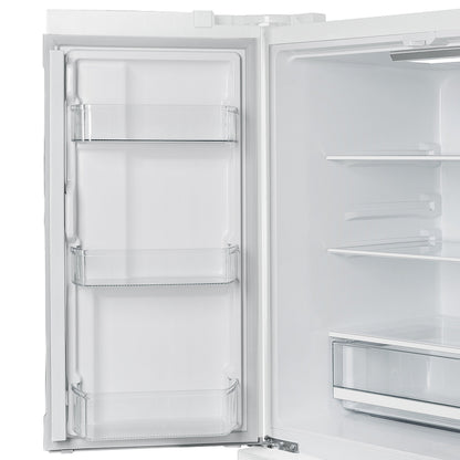 Forno Moena 36-Inch Counter-Depth Refrigerator with Ice Maker, 19.2 Cu. Ft., White with Antique Brass Handles (FFRBI1820-36WHT)