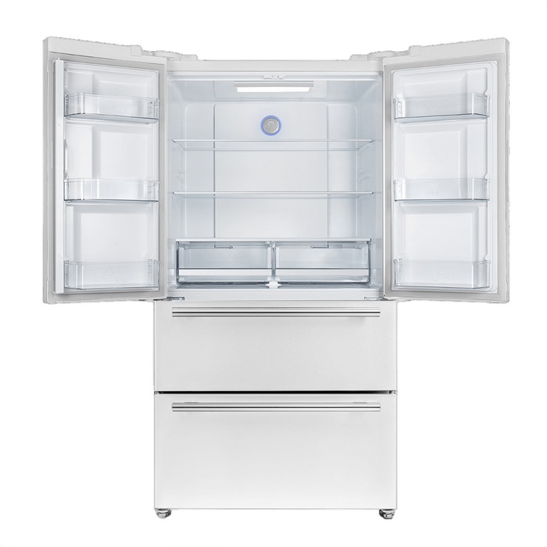 FORNO Espresso Package - 30" Electric Range and Refrigerator in White with Stainless Steel Handles