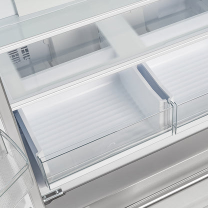 Forno Moena 40-Inch Built-In French Door Refrigerator, 19.2 cu. ft., Stainless Steel, Ice Maker, Modern Trim Kit (Model FFRBI1820-40MG)