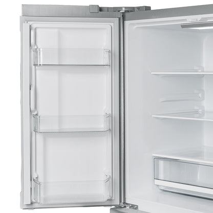 Forno Moena 40-Inch Built-In French Door Refrigerator, 19.2 cu. ft., Stainless Steel, Ice Maker, Modern Trim Kit (Model FFRBI1820-40MG)