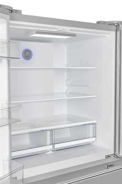 Forno Moena 40-Inch Built-In French Door Refrigerator, 19.2 cu ft, Stainless Steel, Ice Maker, Trim Kit (FFRBI1820-40SG)