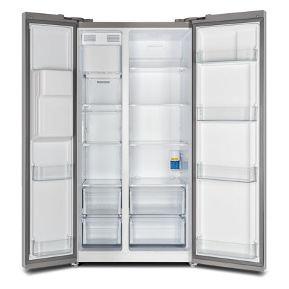 Forno Salerno 36-Inch Built-In Side-by-Side Refrigerator, 20 Cu. Ft., Water and Ice Dispenser, Model FFRBI1844-36SB