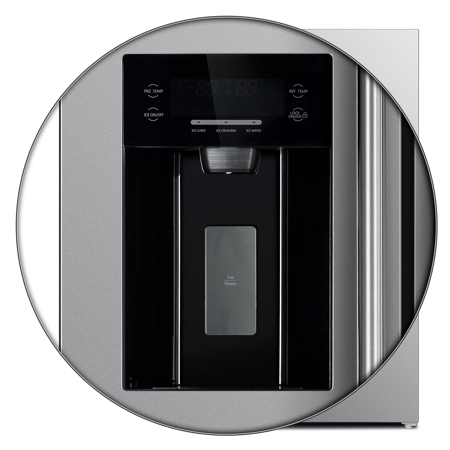 Forno Salerno 36-Inch Built-In Side-by-Side Refrigerator, 20 Cu. Ft., Water and Ice Dispenser, Model FFRBI1844-36SB