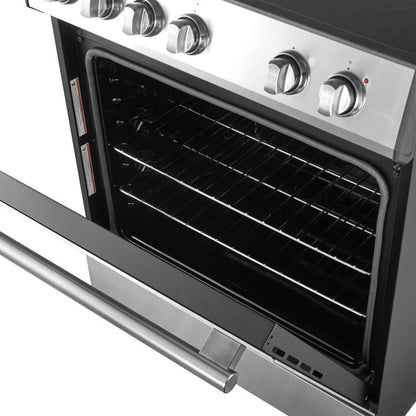 FORNO Espresso Package - 30" Electric Range, Refrigerator and Dishwasher in Stainless Steel