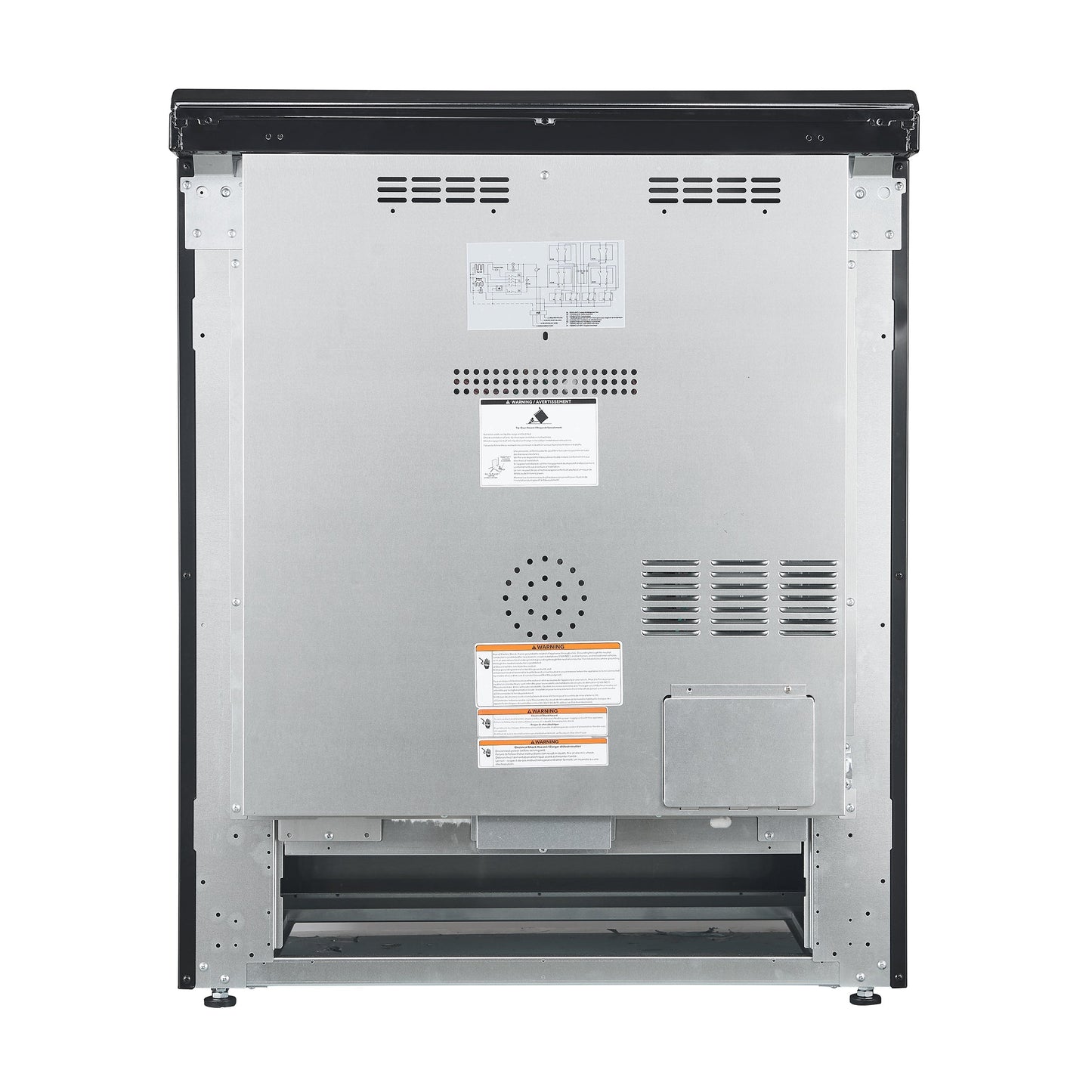 Forno Leonardo Espresso 30-Inch Freestanding Electric Range, 5.0 cu. ft., Black with Stainless Steel Handles (Model FFSEL6012-30BLK)