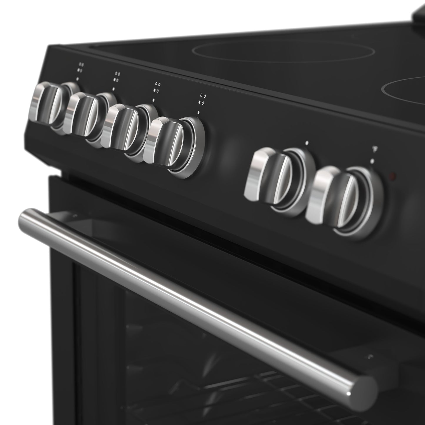 Forno Leonardo Espresso 30-Inch Freestanding Electric Range, 5.0 cu. ft., Black with Stainless Steel Handles (Model FFSEL6012-30BLK)