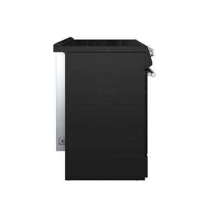 Forno Leonardo Espresso 30-Inch Freestanding Electric Range, 5.0 cu. ft., Black with Stainless Steel Handles (Model FFSEL6012-30BLK)