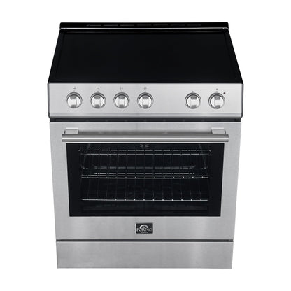 Forno Leonardo 30 in. Freestanding Electric Range, 5.0 cu. ft., Stainless Steel (FFSEL6012-30)