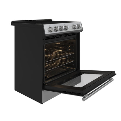 Forno Leonardo 30 in. Freestanding Electric Range, 5.0 cu. ft., Stainless Steel (FFSEL6012-30)