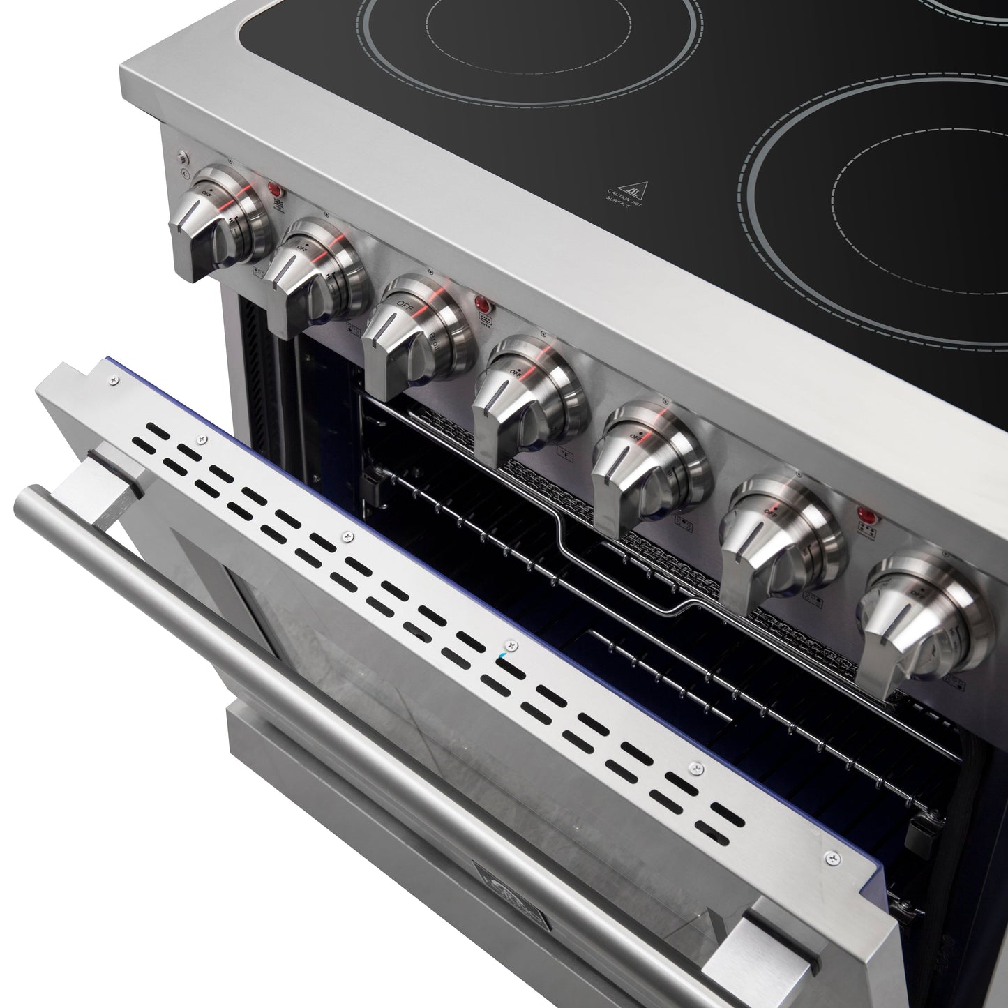 Forno Massimo 30 in. 4.32 cu. ft. Freestanding Electric Range with 5 Radiant Elements in Stainless Steel (FFSEL6020-30)