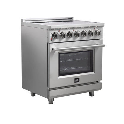 Forno Massimo 30 in. 4.32 cu. ft. Freestanding Electric Range with 5 Radiant Elements in Stainless Steel (FFSEL6020-30)