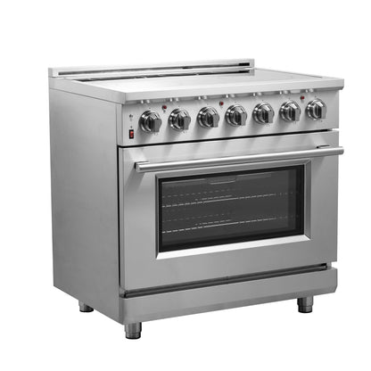 FORNO Massimo 36 in. 5.36 cu. ft. Freestanding Electric Range with 5 Radiant Elements (FFSEL6020-36)