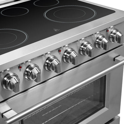 FORNO Massimo 36 in. 5.36 cu. ft. Freestanding Electric Range with 5 Radiant Elements (FFSEL6020-36)