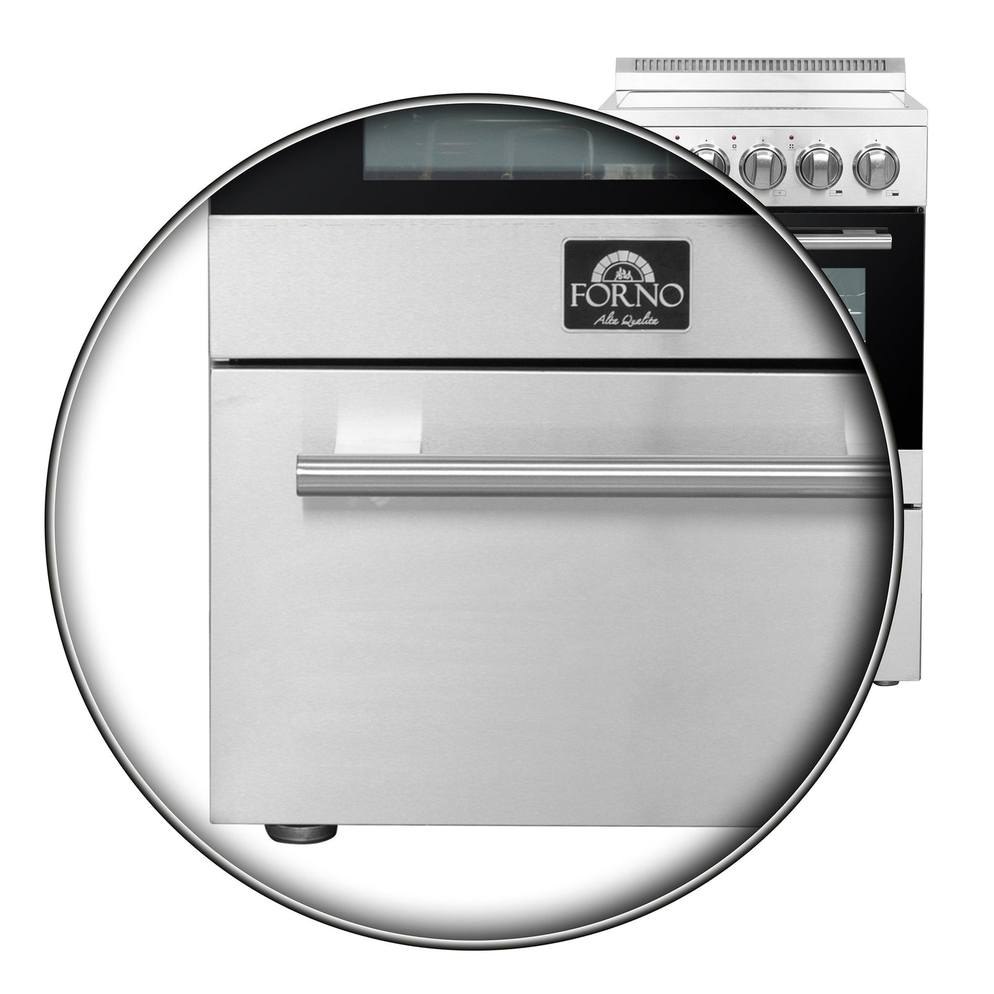 Forno Pallerno 20 in. Freestanding Electric Range, 2.05 cu. ft., 4 Elements, Stainless Steel (Model FFSEL6052-20)