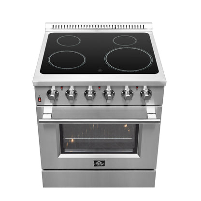 Forno Galiano 30 in. 4.32 cu. ft. Freestanding Electric Range with 4 Radiant Elements in Stainless Steel (FFSEL6083-30)