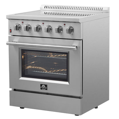Forno Galiano 30 in. 4.32 cu. ft. Freestanding Electric Range with 4 Radiant Elements in Stainless Steel (FFSEL6083-30)
