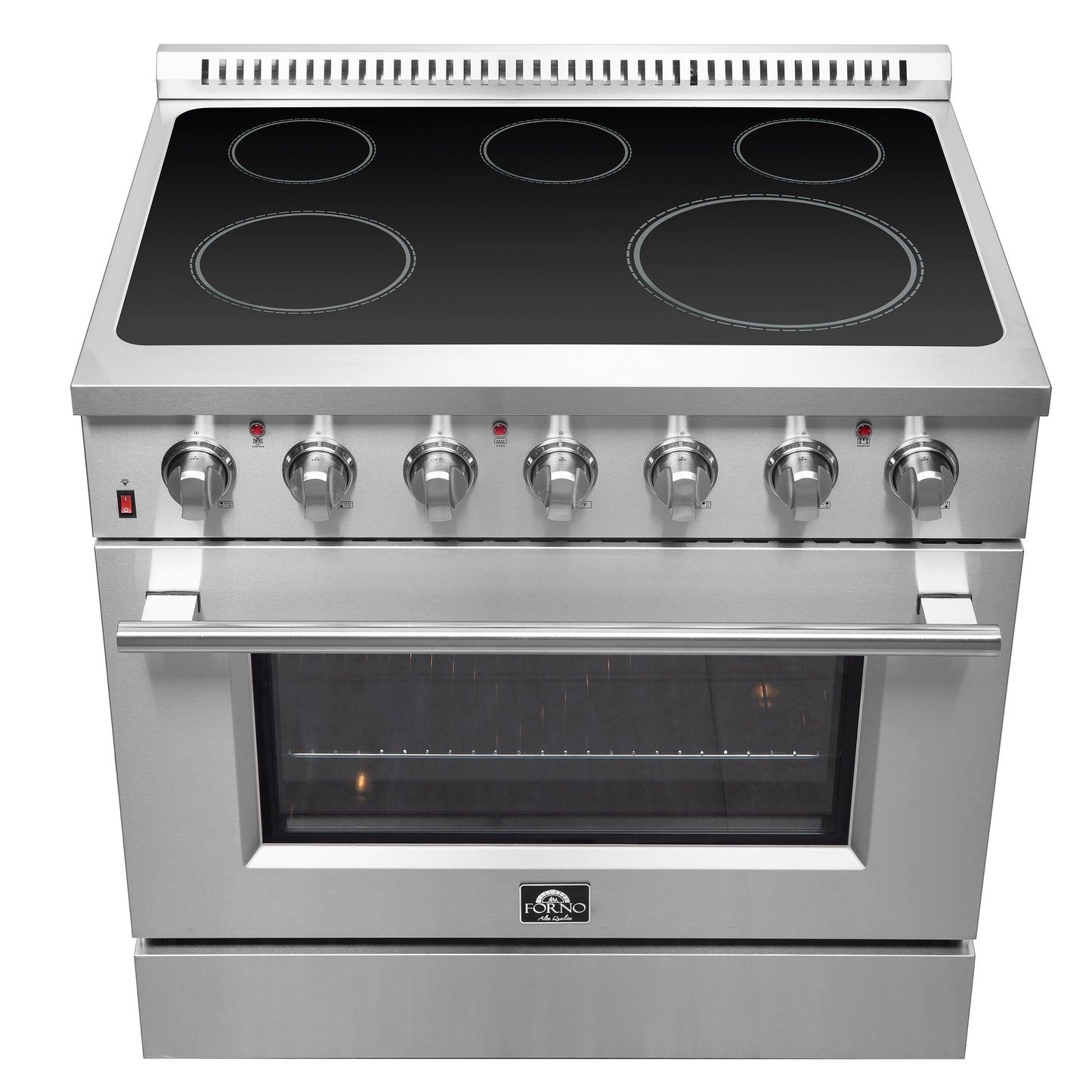 FORNO Galiano 36 in. Freestanding Electric Range, 5.36 cu. ft., 5 Elements, Stainless Steel (Model FFSEL6083-36)