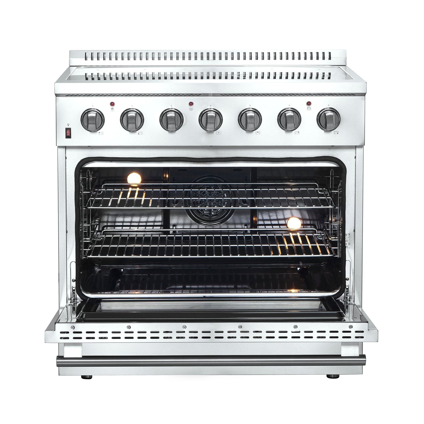 FORNO Galiano 36 in. Freestanding Electric Range, 5.36 cu. ft., 5 Elements, Stainless Steel (Model FFSEL6083-36)