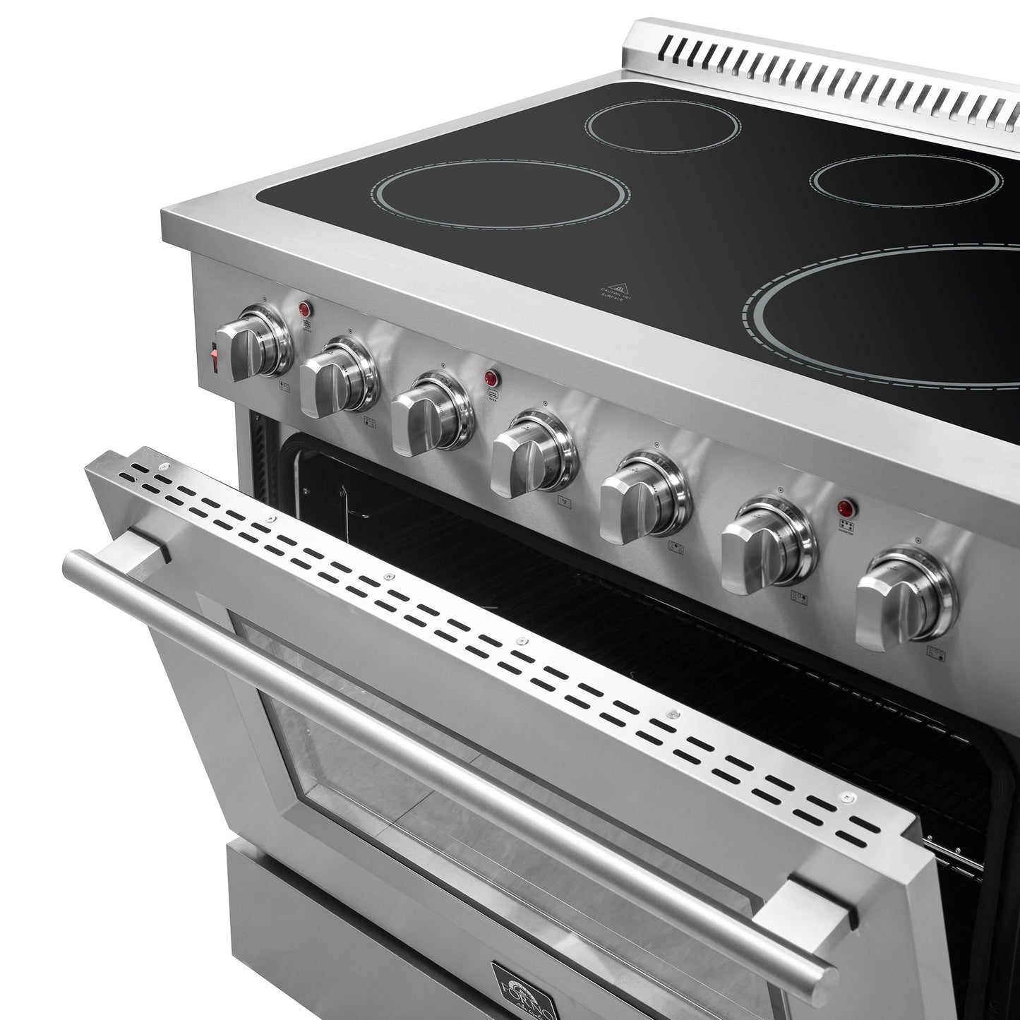 FORNO Galiano 36 in. Freestanding Electric Range, 5.36 cu. ft., 5 Elements, Stainless Steel (Model FFSEL6083-36)