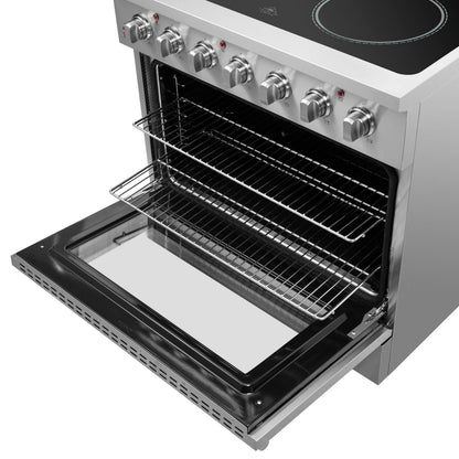 FORNO Galiano 36 in. Freestanding Electric Range, 5.36 cu. ft., 5 Elements, Stainless Steel (Model FFSEL6083-36)