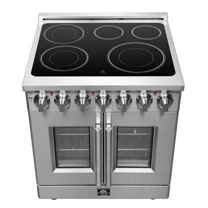 Forno Massimo 30 in. 4.32 cu. ft. Freestanding Electric Range with French Door and 5 Radiant Elements (Model FFSEL6955-30)