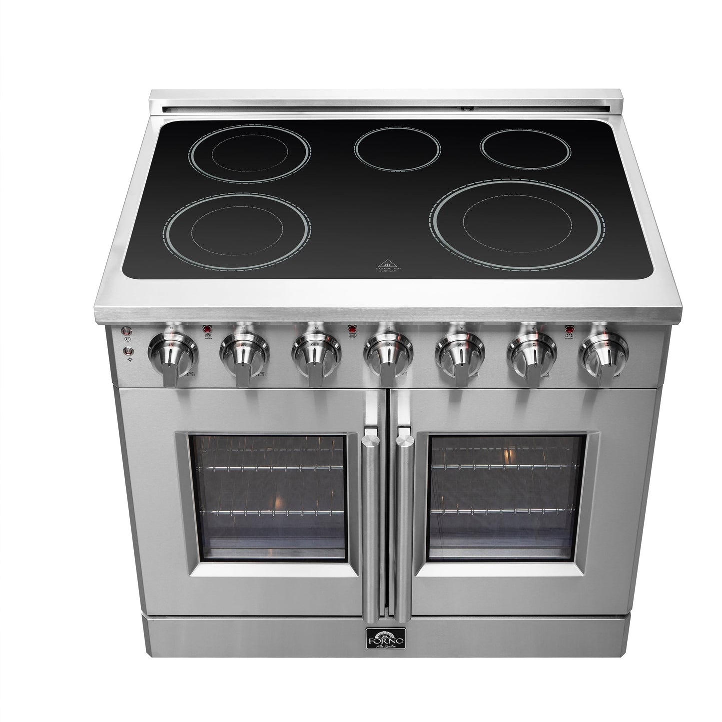 Forno Massimo 36 in. Freestanding Electric Range with French Door Oven, 5 Elements, 5.36 cu. ft. Capacity (Model FFSEL6955-36)