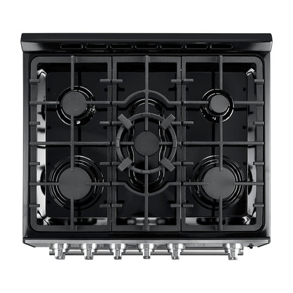 Forno Espresso Leonardo 30-Inch Freestanding Gas Range, 5.0 cu. ft. Oven, Stainless Steel (Model FFSGS1116-30)
