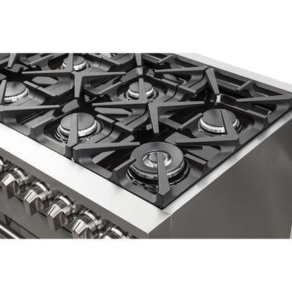 Forno Massimo 48 in. Freestanding Dual Fuel Range with 8 Sealed Burners, 6.58 cu. ft. Oven, Stainless Steel (FFSGS6125-48)