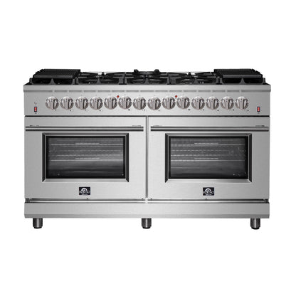 Forno Massimo 60 in. Freestanding Dual Fuel Range with 10 Burners, 8.64 cu. ft. Total Oven Capacity (Model FFSGS6125-60)