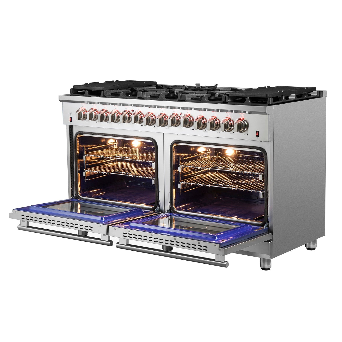 Forno Massimo 60 in. Freestanding Dual Fuel Range with 10 Burners, 8.64 cu. ft. Total Oven Capacity (Model FFSGS6125-60)
