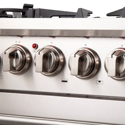 Forno Capriasca 30 in. Freestanding Dual Fuel Range, 4.32 cu. ft. Electric Oven, 5 Gas Burners, Stainless Steel (FFSGS6187-30)