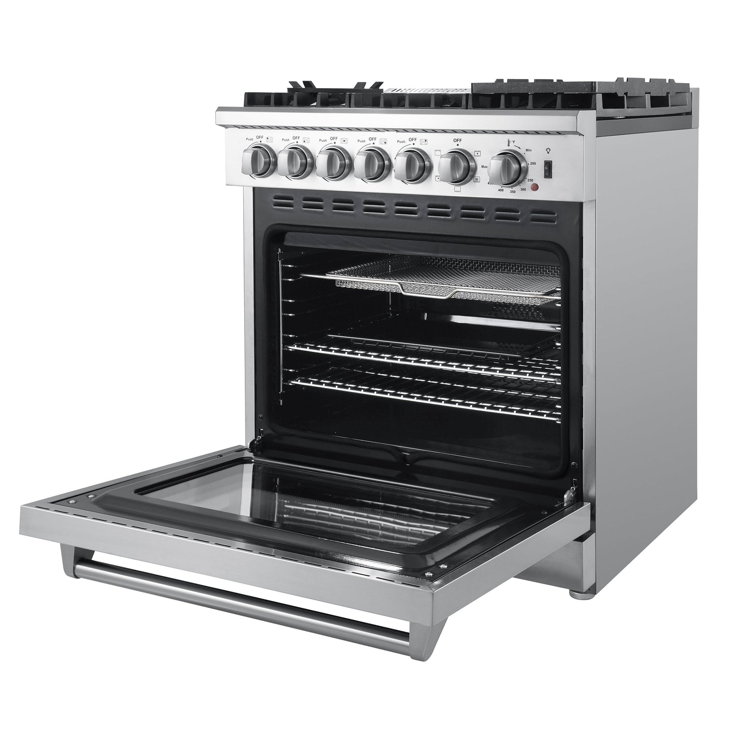 Forno Lazio 30 in. 4.32 cu. ft. Freestanding Dual Fuel Range with 5 Sealed Burners, Stainless Steel (Model FFSGS6196-30)