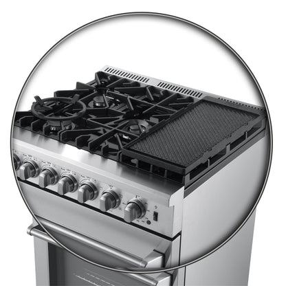 Forno Lazio 30 in. 4.32 cu. ft. Freestanding Dual Fuel Range with 5 Sealed Burners, Stainless Steel (Model FFSGS6196-30)