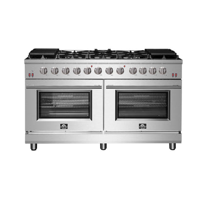 Forno Massimo 60 in. Freestanding Gas Range with 10 Burners, 8.64 cu. ft. Total Oven Capacity (Model FFSGS6239-60)