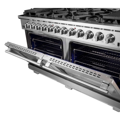 Forno Capriasca 60-Inch Freestanding Gas Range with 10 Burners, 8.64 cu. ft., Stainless Steel (Model FFSGS6260-60)