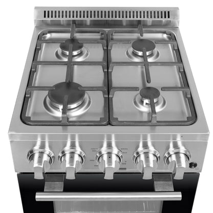 Forno Lamazze 20 in. Freestanding Gas Range, 2.05 cu. ft., 4 Sealed Burners, Stainless Steel (Model FFSGS6265-20)